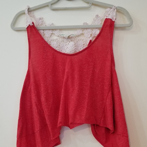 Urban Outfitters Tops - Flowy Cropped Tank with Crochet Back! Small Urban Outfitters Tops - Flowy Cropped Tank with Crochet Back! Small
